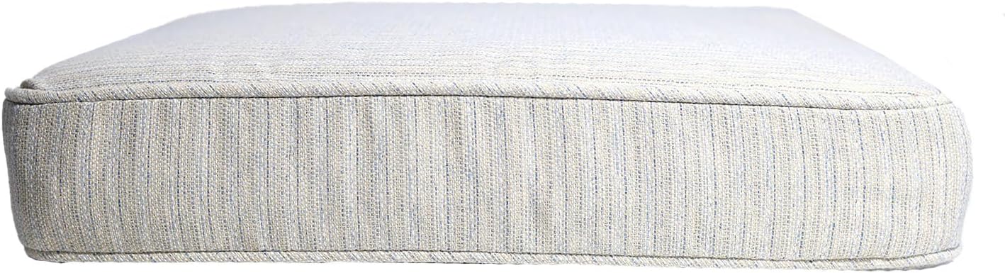 18"x18"x3" Square Chair Cushion Set of 2, Waterproof Cushions for Dining Chairs with Ties, Fade Resistant & Comfortable Seat Pads for Couch, Beige