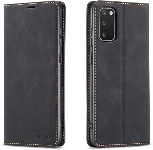 EYZUTAK Premium PU Cuero Flip Folio Caso Para Samsung Galaxy A21S, Funda Protectora Con Ranura Para Tarjeta Kickstand Cierre Magnético A Prueba De