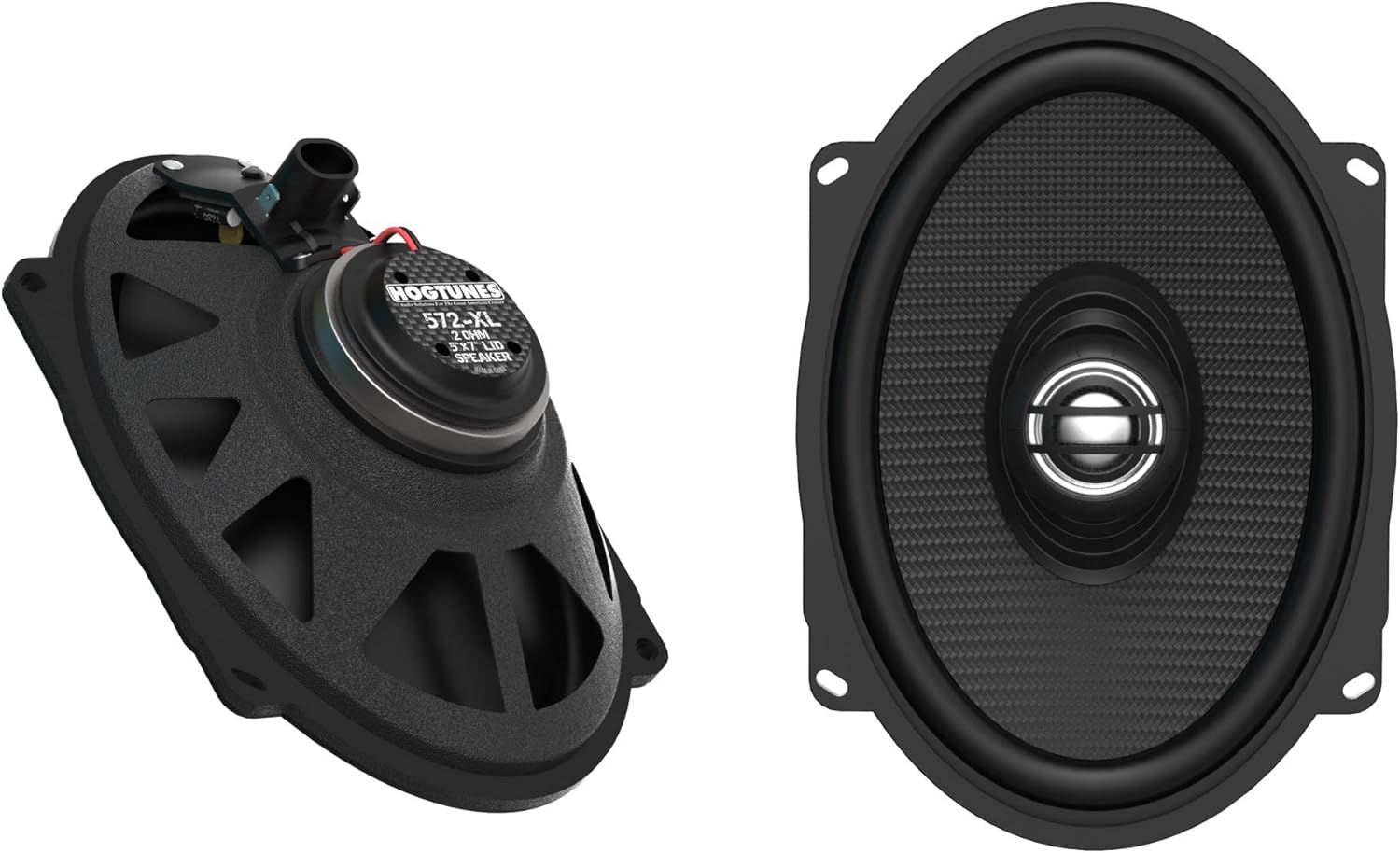 Hogtunes 572-XL High Performance XL Series 5"x 7" Saddlebag Lid Speakers (2 Pack), Fits 1998-2024 Harley-Davidson Motorcycles