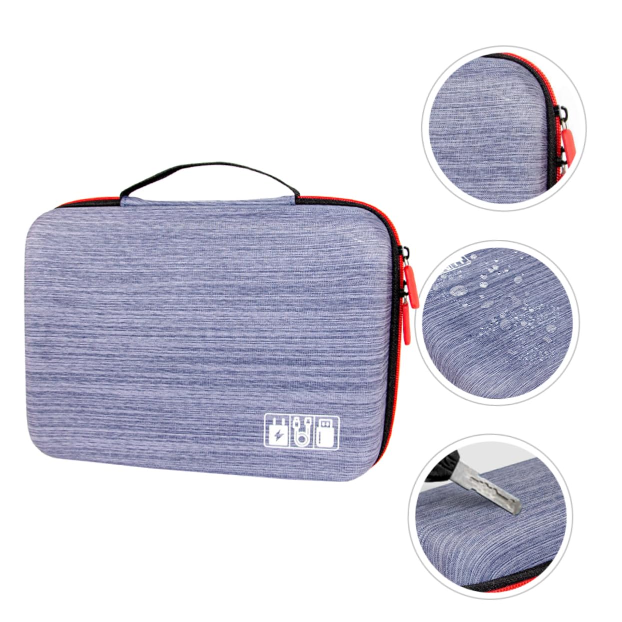Bolsa Organizadora de Cables Rígida Oxford EVA Portátil