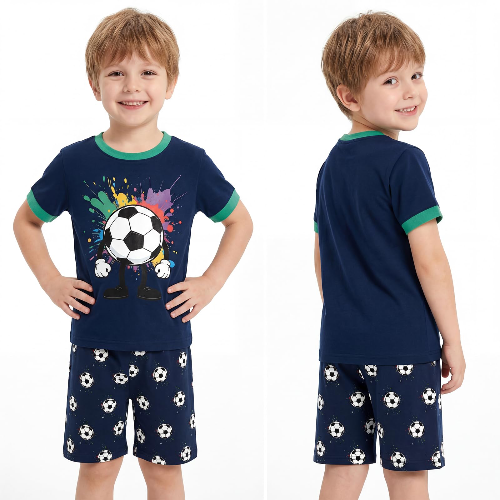 JinBei Dziewczęcy zestaw piżam z krótkim rękawem T-shirt i szorty zestaw letnie piżamy bielizna nocna codzienna bielizna nocna piżamy topy zestawy dziewczyna prezent ubrania dla dzieci odzież