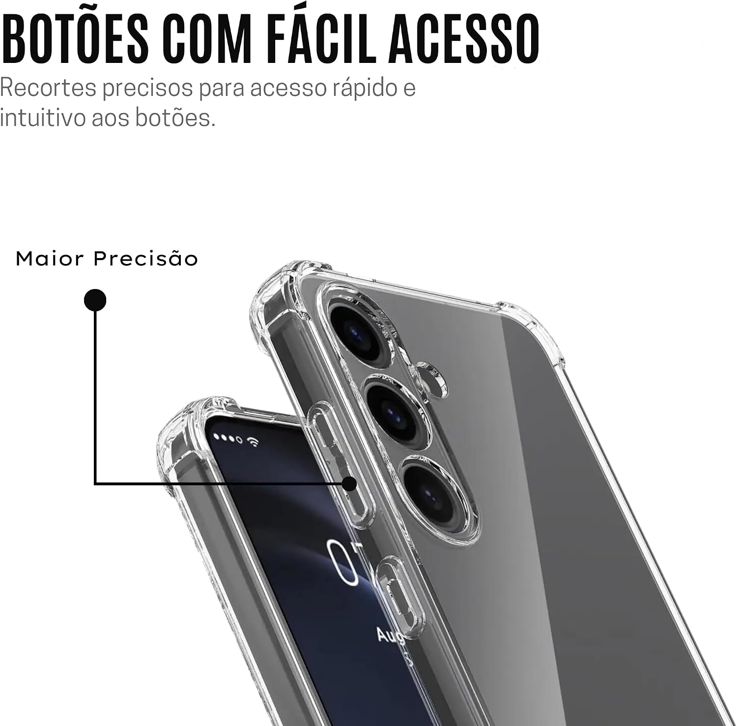 Capa para Samsung [Galaxy S23] Capinha Premium Transparente Anti Impacto, [Protege Camera] Resistente Anti Riscos, Leve e Slim com TPU Reforçada e Design Elegante
