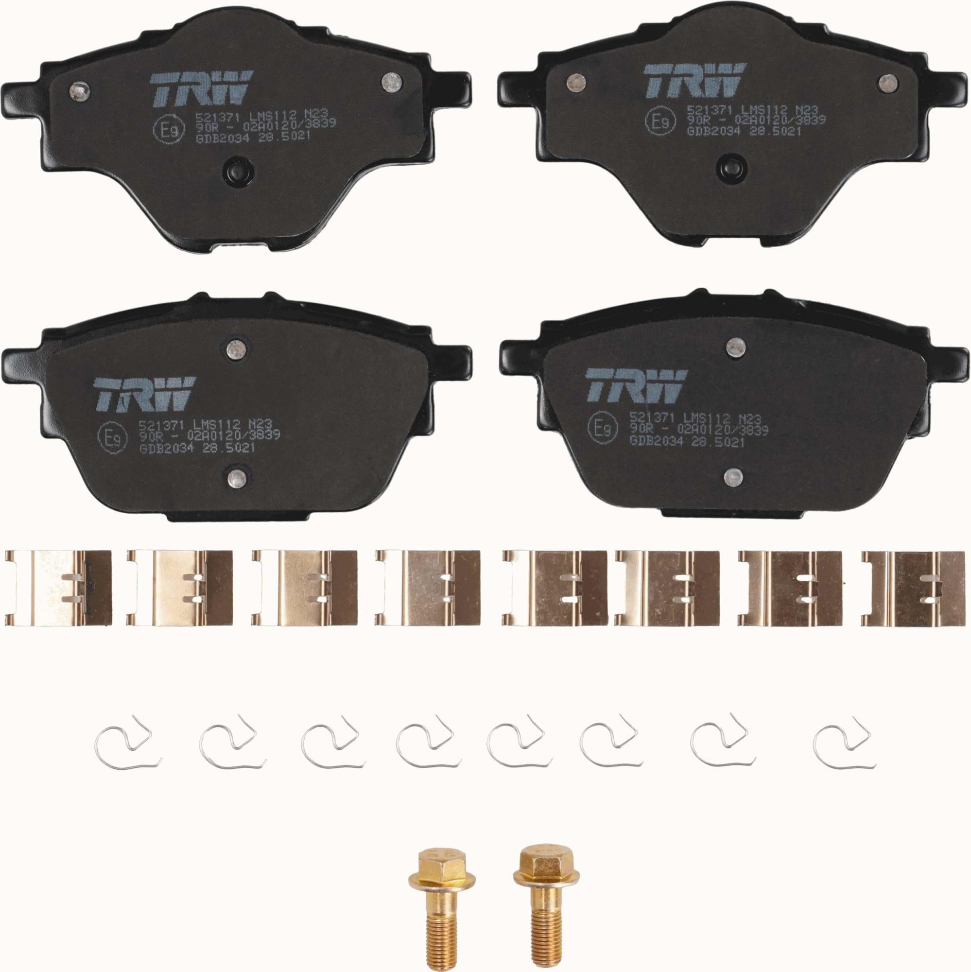 Brake pads GDB2034 TRW for CITROËN PEUGEOT OPEL DS VAUXHALL