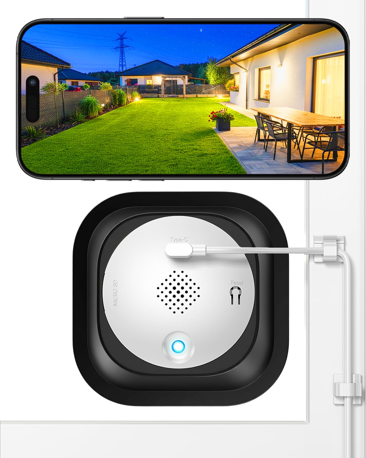 SYMYNELEC 5G&2.4G Window Cameras for Home Security: Indoor Camera for Outdoor Monitoring with 2K Full Color Night Vision Motion Person Vehicle Detection Easy Installation (Upgraded with Tilt Mount) — view 10