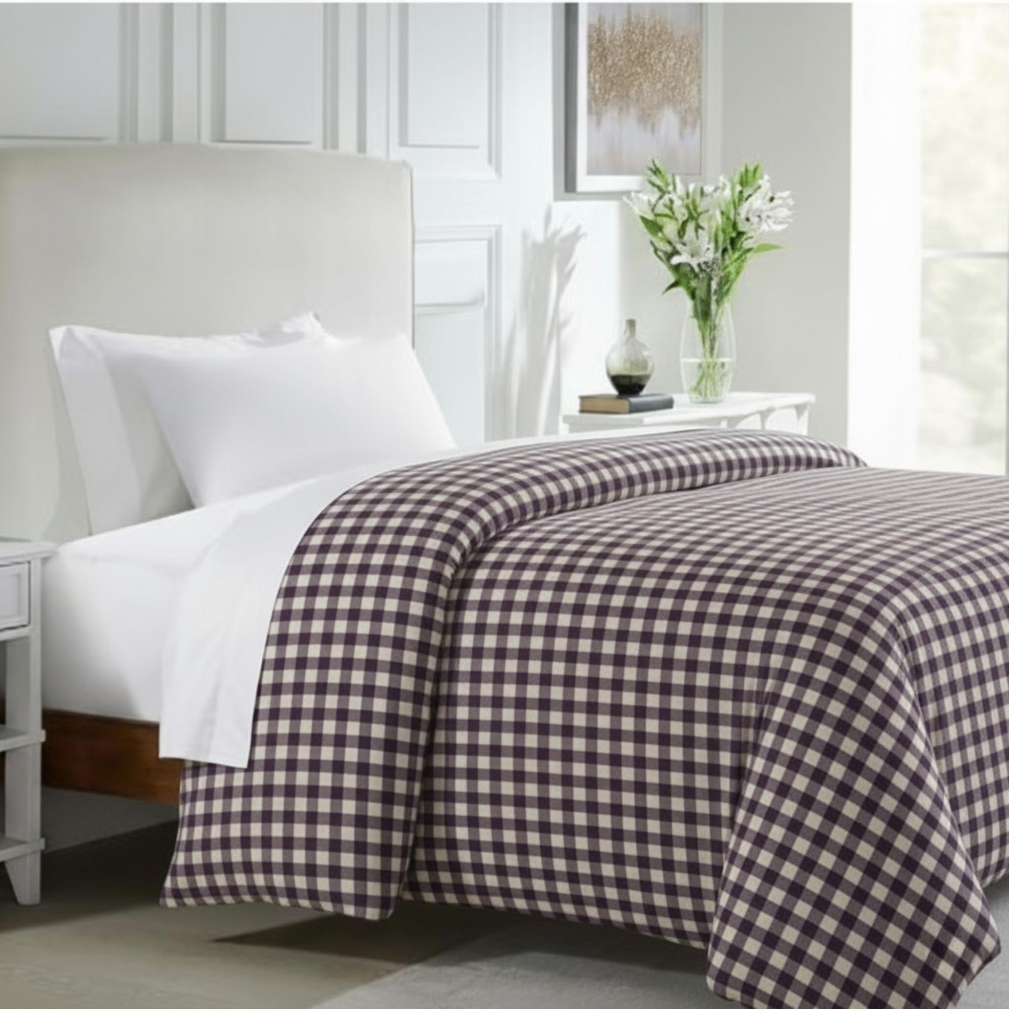Soft Brown Cotton Duvet Cover - Single Bed -3 Soft Brown Cotton Duvet Cover - Single Bed -3