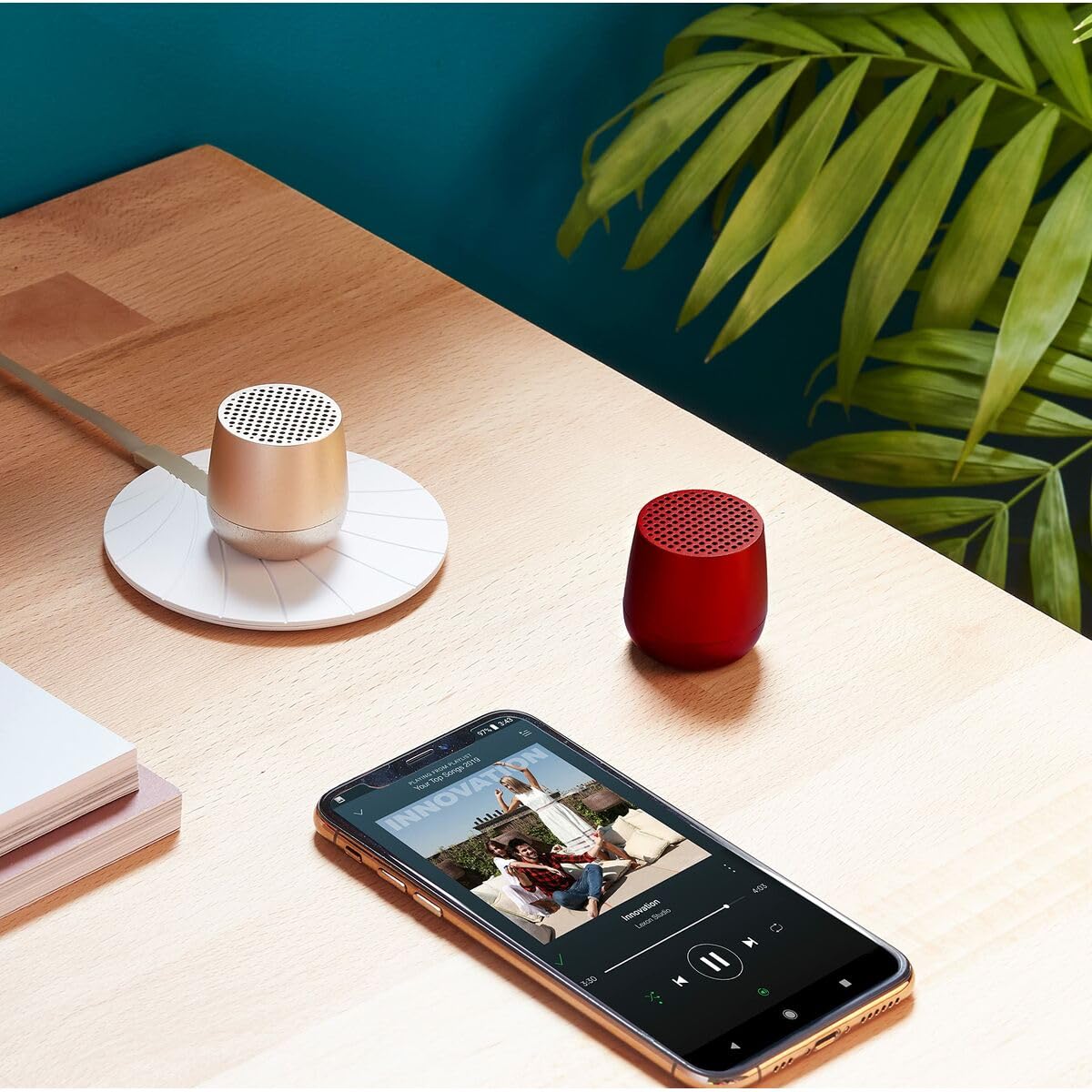 Lexon Mino+ Altavoz Recargable Bluetooth (Rojo Oscuro) - 4