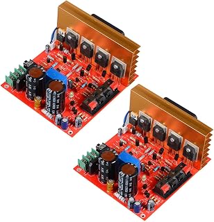 GZSHUNLI 2X Power Amplifier Audio Board 180W+180W 2.0 Channel FET Speaker Amplifier Sound Preamplifier Dual AC18V-26V with Fan