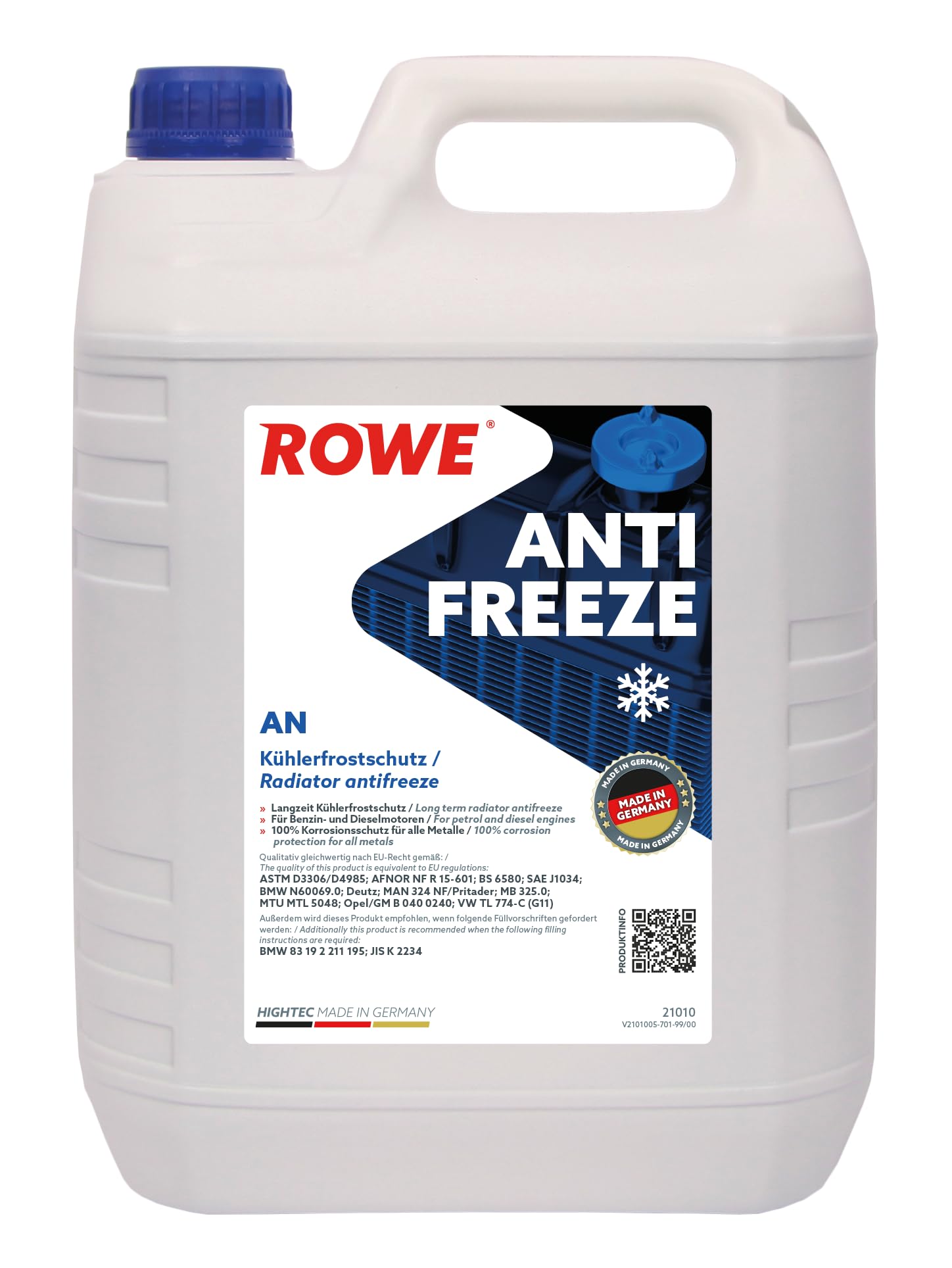 Hightec AntiFreeze AN Coolant Blue - 5 Litre (Concentrated)