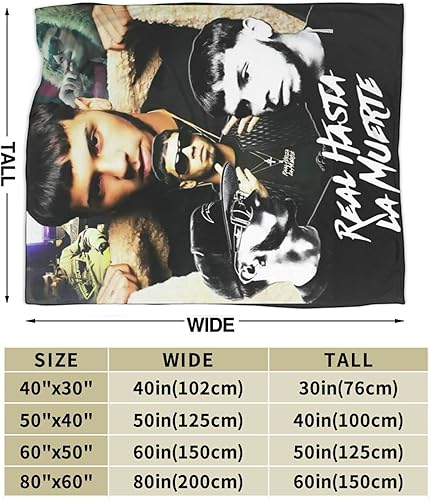 Miniatura 2 de Manta Real Anuel Hasta Aa La Muerte de microforro polar para sofá, cama, funda gráfica novedosa, manta cómoda para aire acondicionado, para todas