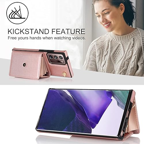 Miniatura 10 de Funda para Samsung Galaxy Note 20 de 6.7 pulgadas, bandolera con correa de hombro, funda protectora de moda para Galaxy Note 20 (oro rosa)