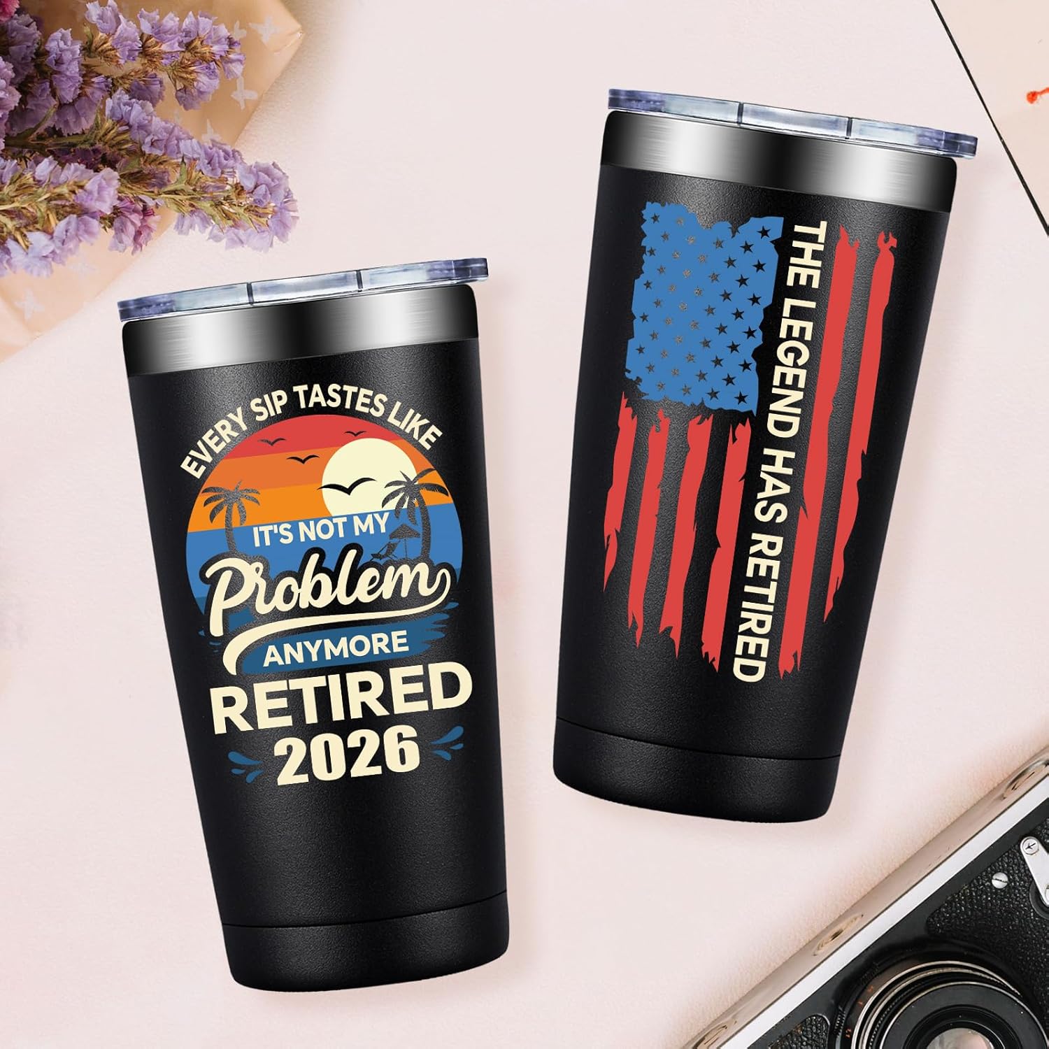 Grifarny Retirement Gifts for Men 2026 - Funny Retirement Gifts for Coworker, Teachers, Boss, Friends, Family - The Legend Has Retired Tumbler Cup 20 oz - Image 6