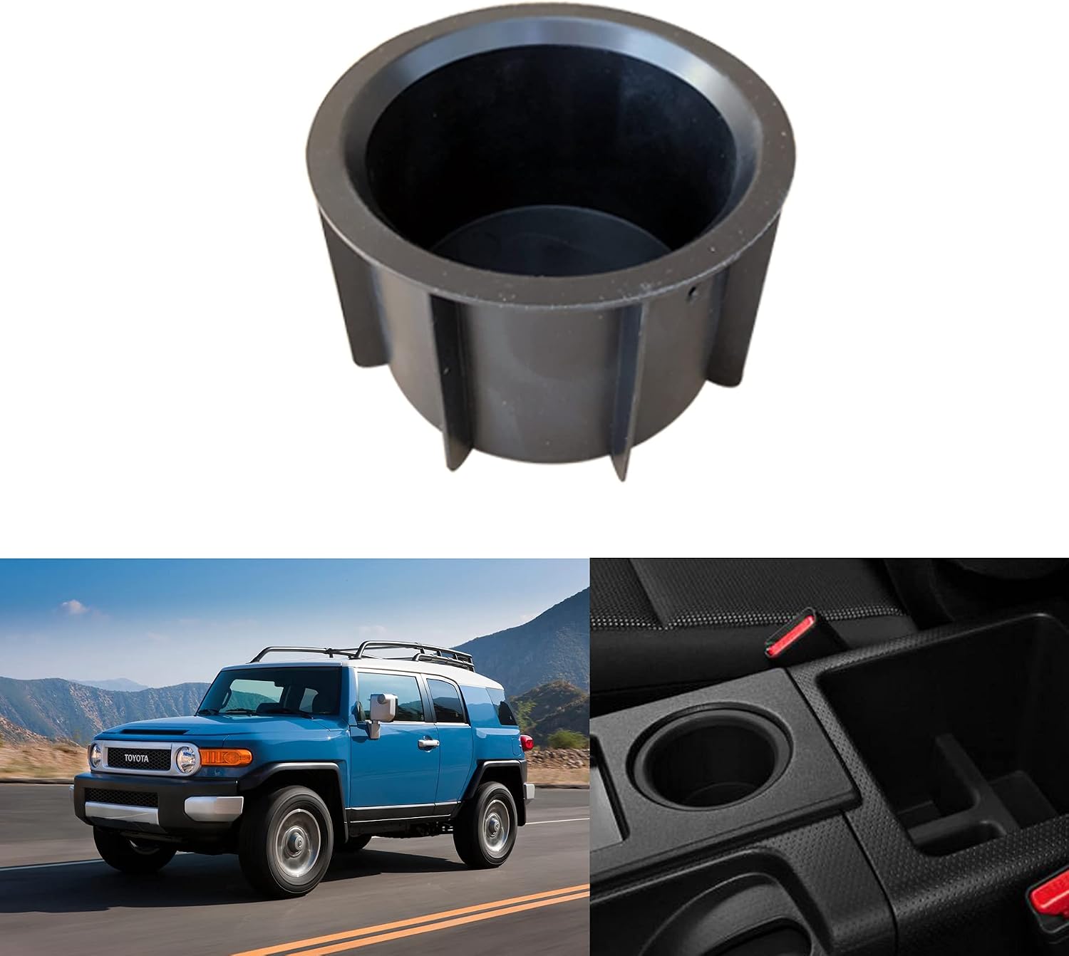 Cup Holder Sub Assembly Compatible with Toyota FJ Cruiser 2007-2014 Replaces OEM 55616-35010（1 pc）