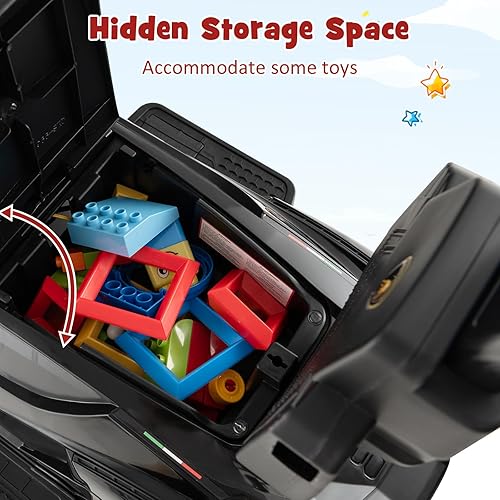 Miniatura 9 de OLAKIDS Lamborghini SIAN - Automóvil de empuje 3 en 1, con licencia para bebés con ruedas universales, barandillas extraíbles con mango de control