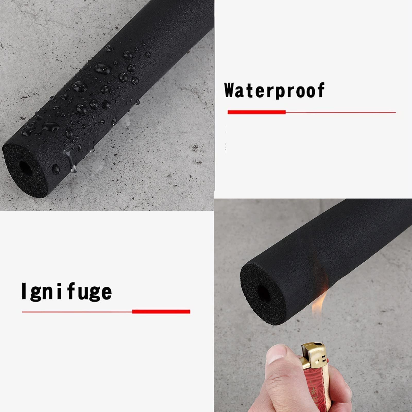 Isolierung Heizungsrohre Rohrisolierung 22mm Schaumstoff Heizungsrohr Flammhemmend Und Langlebig Witterungsbeständig, Für Rohrisolierung Außen (Color : Inside Diameter:110MM, Size : 15MM)