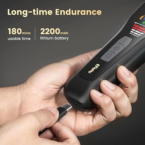 Miniatura 5 de Cortadora de pelo para hombres, kit de cortapelos inalámbrico con ajuste ajustable de 4 longitudes, juego de cortapelos y recortadora de peluquería