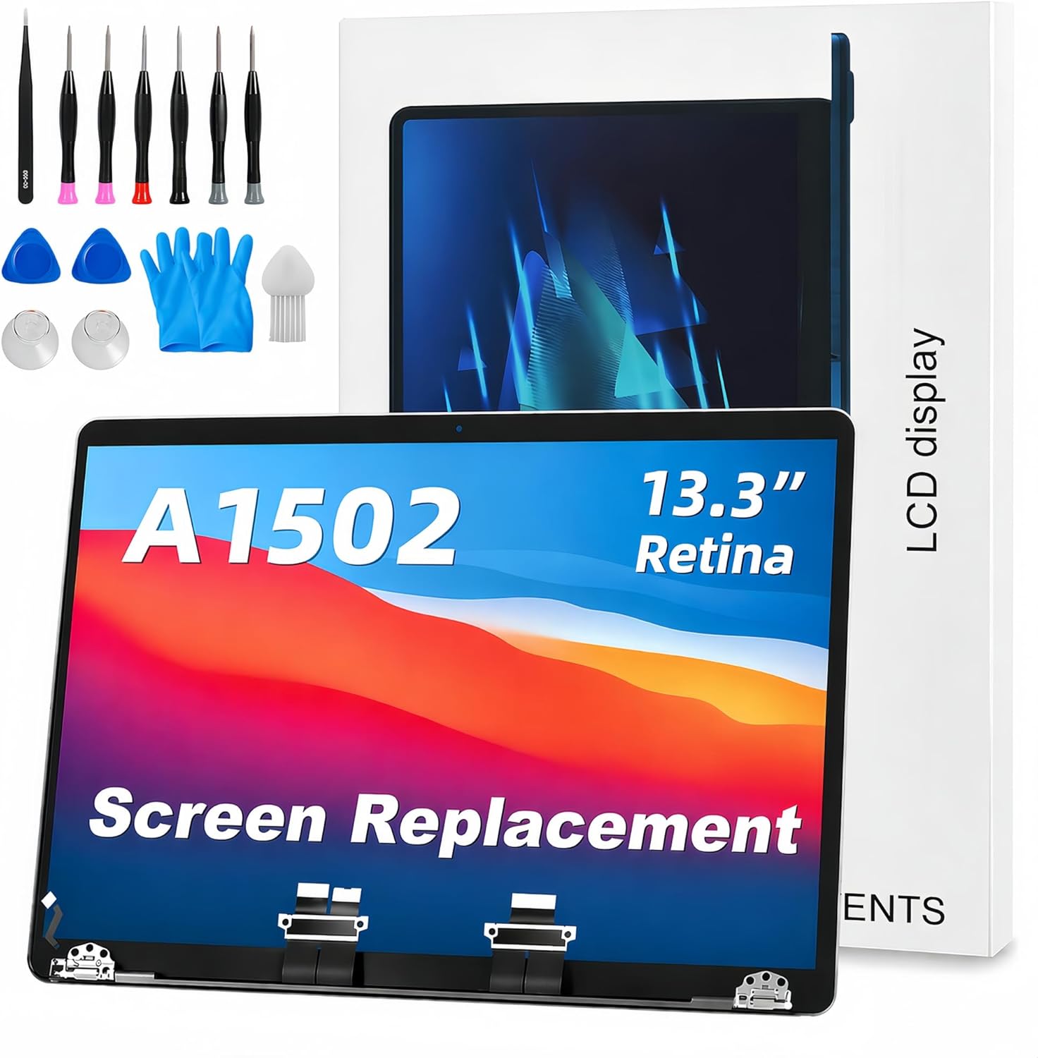 A1502 Screen Replacement a1502 LCD for 13 inches MacBook pro 2013/14/15 Year 2560x1600 Replacement LCD Full Assembly for EMC 2835 Silver1