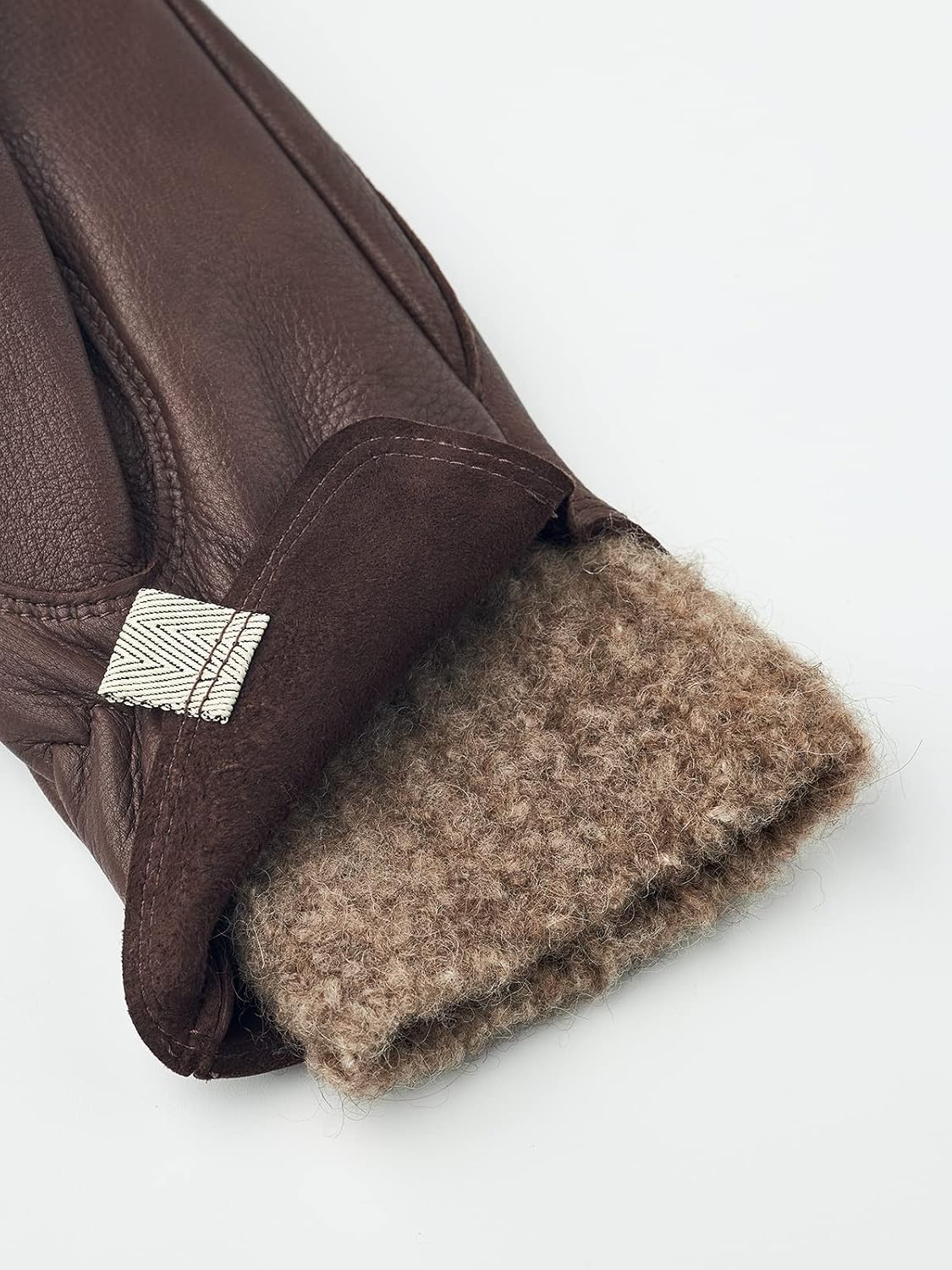 Hestra Women's Tiril Mitt, Deerskin Leather Mittens with Wool Lining for Cold Weather & Everyday Winter Wear