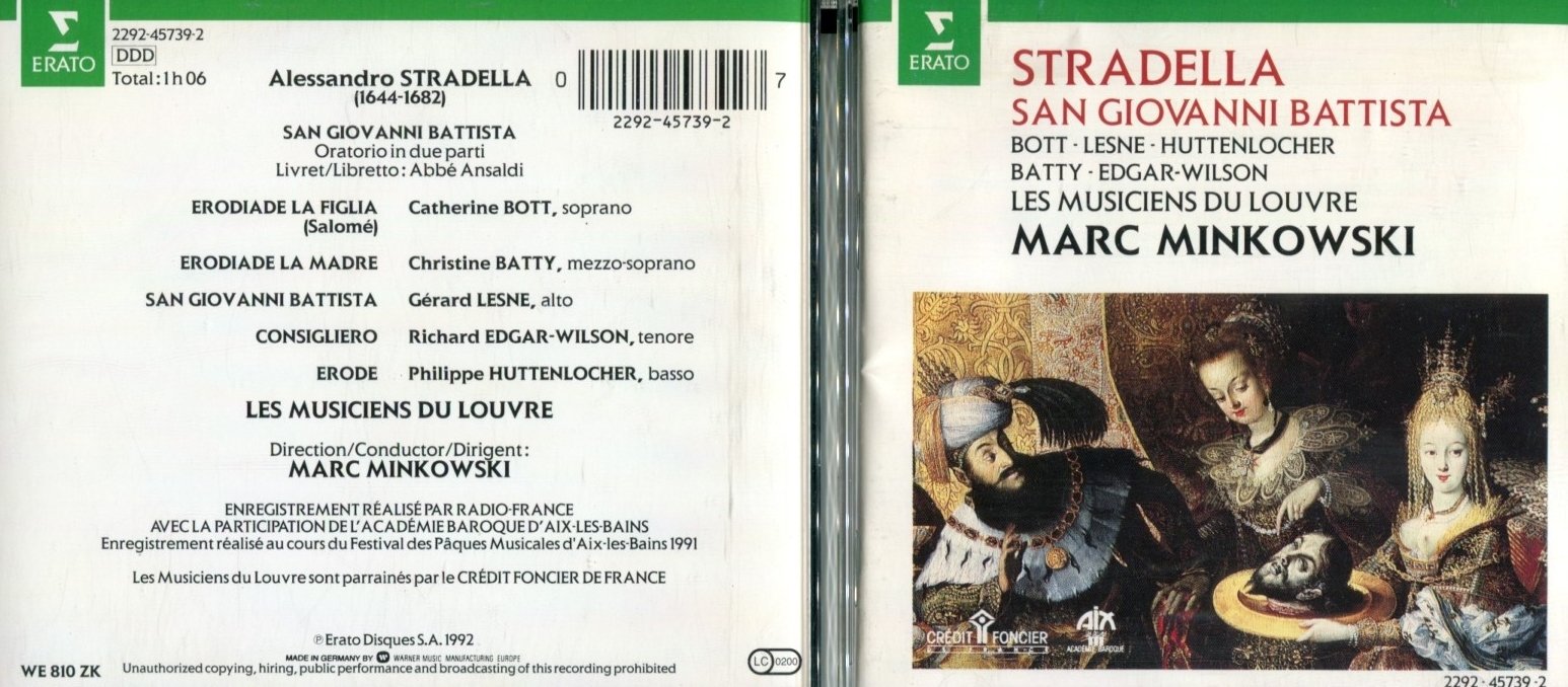 Stradella: San Giovanni Battis [Audio CD] Edgar-Wilson, Richard; Les Musiciens Du Louvre; MI