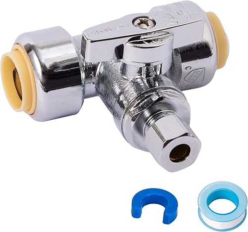 SUNGATOR Válvula de parada en T de servicio, 12" Ptc x 12" PTC x 14" compresión, 14 de vuelta de ajuste de presión válvula de agua de cierre con
