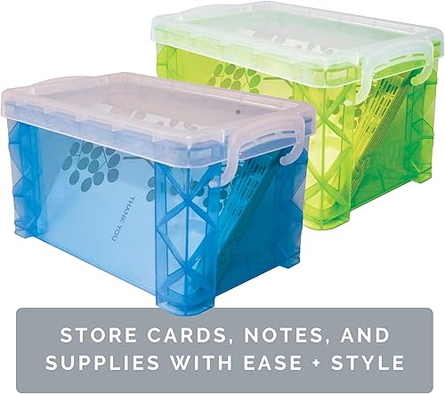 Miniatura 5 de Super Stacker - Caja de fichas de índice de 3 x 5 pulgadas, soporte para notas, colores surtidos, 1 unidad (paquete de 2)