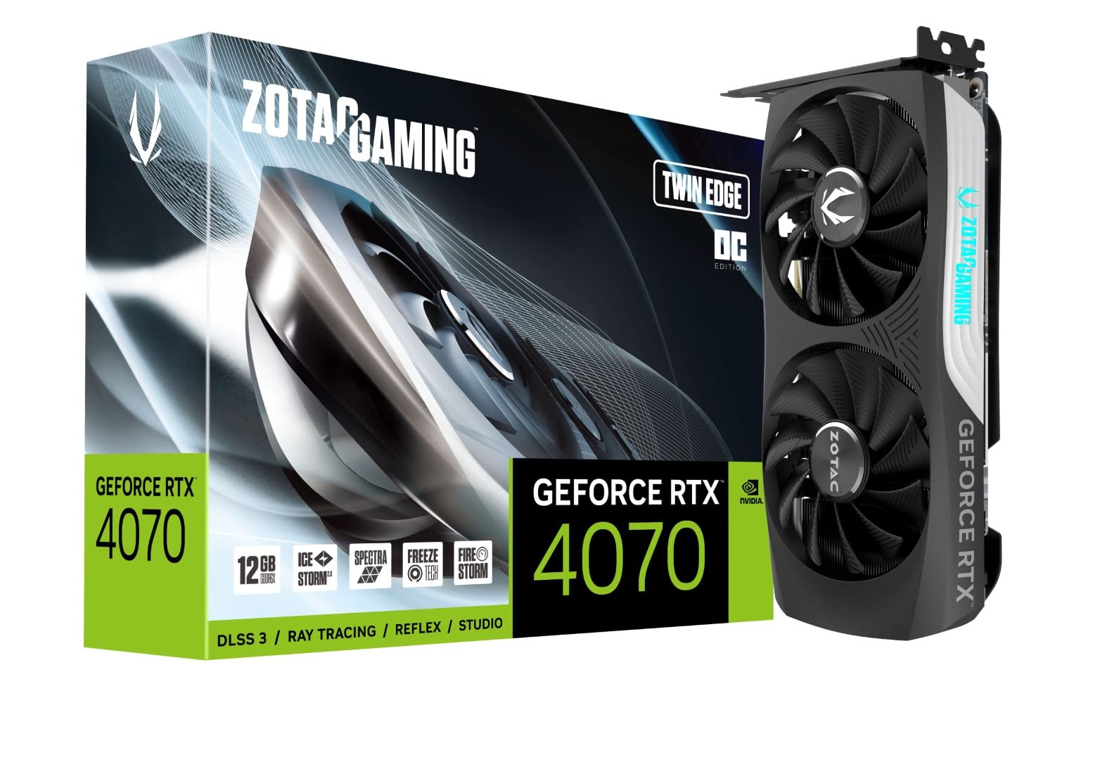 Zotac Carte Graphique Nvidia GeForce RTX 4070 Twin Edge OC 12Go