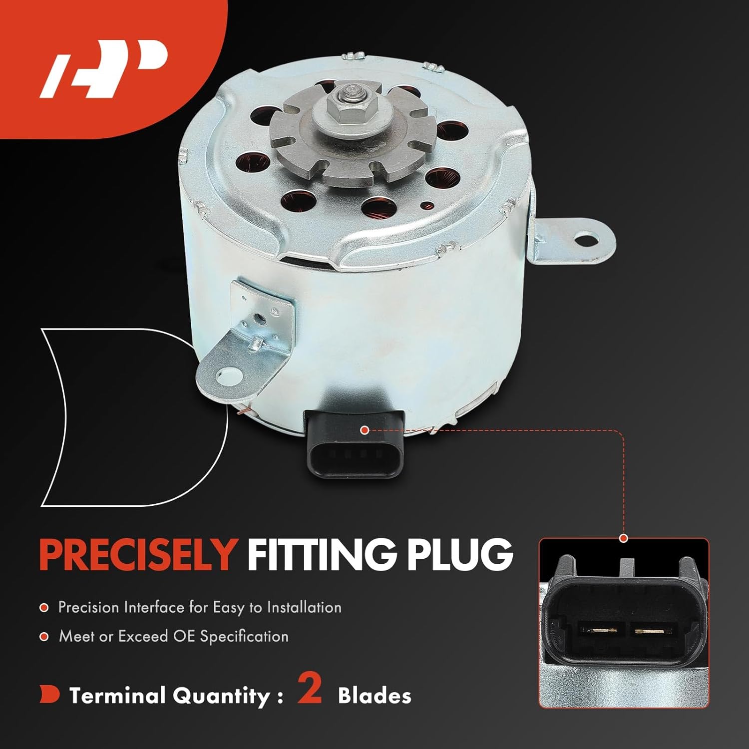 A-Premium Radiator Fan Motor Compatible with Dodge Challenger 2008-2015 2018-2021, Charger 2006-2013 2015-2021, Magnum 2005-2008, Viper 2008-2010 2015-2017 & Chrysler 300 2005-2021