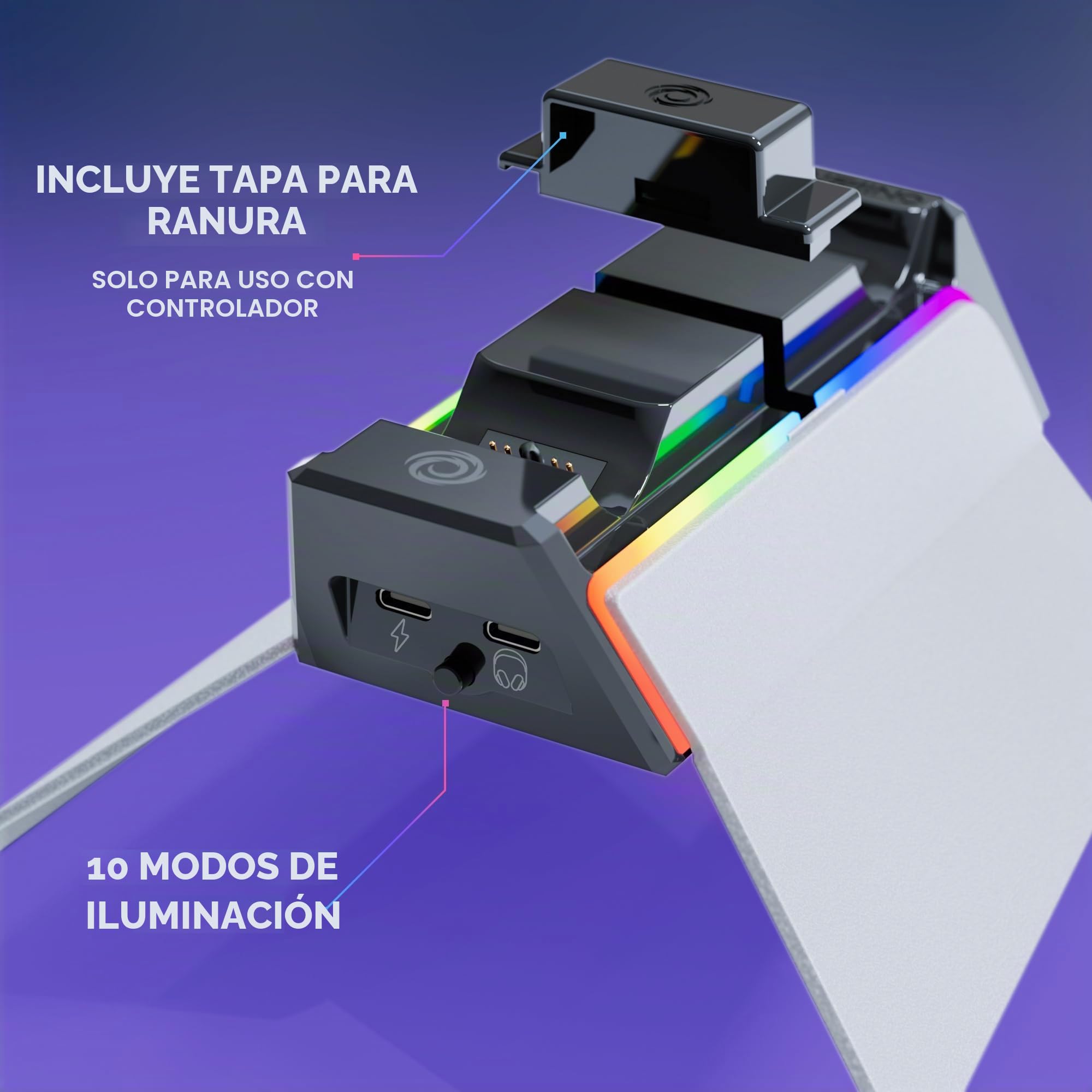 Station de Charge Rapide Oniverse pour PS5 Blanc et Noir