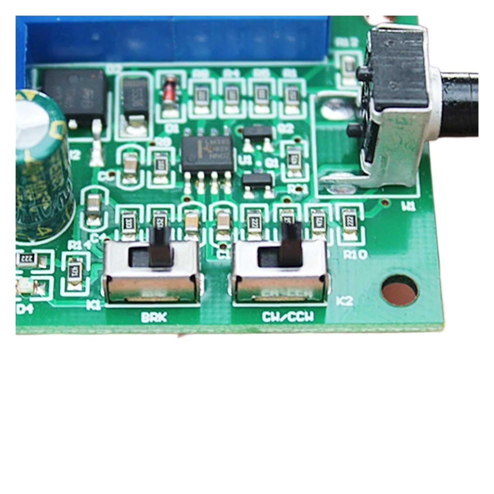 Contrôleur de vitesse de moteur sans balais carte PWM DC 8V-24V 18KHZ avec commutateur de rotation