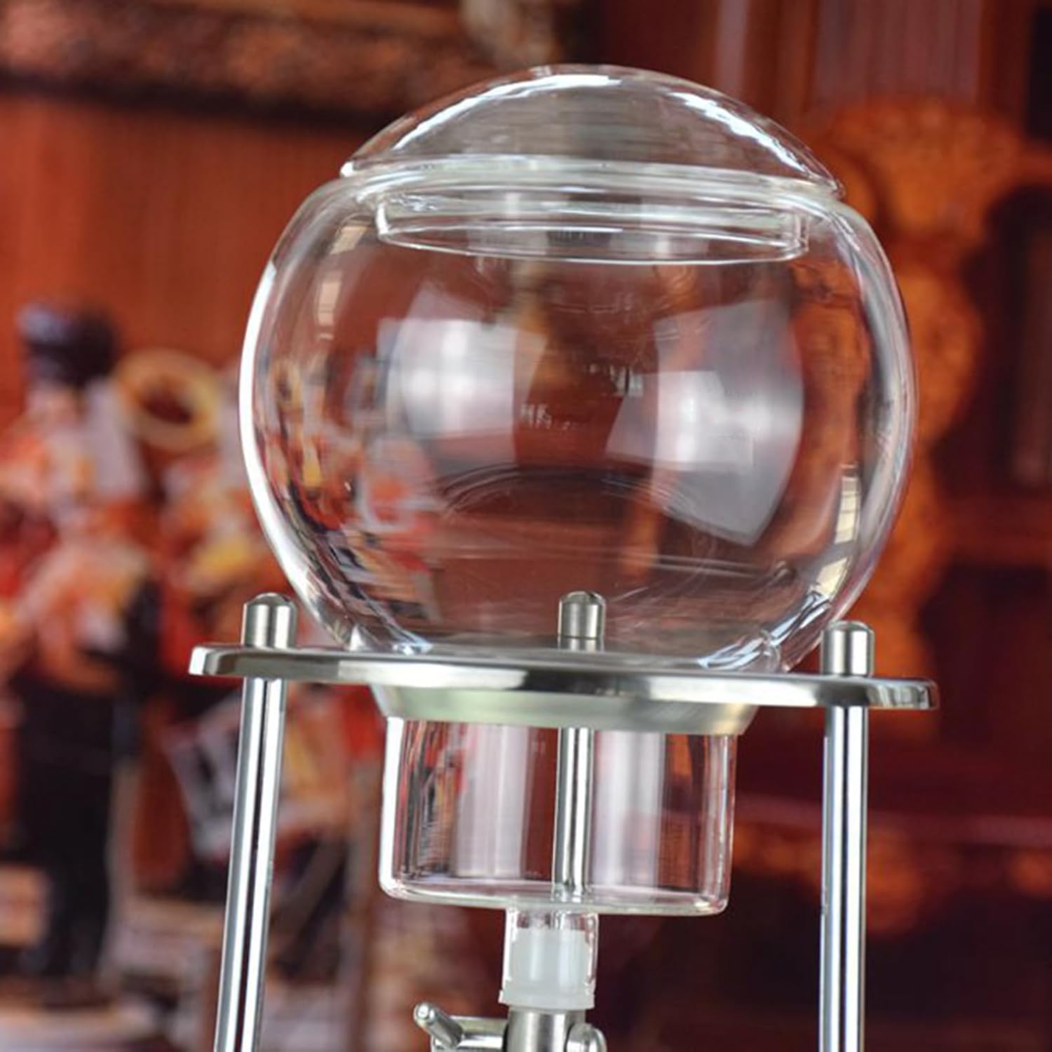 DIY Ice Coffee Brew Tower, Ice Drip Coffee Maker, with 800ml Glass Pot, Stainless Steel Rack, Flow Rate Control Valve, for Making 6-8 Cup, Gift for Coffee Lovers