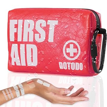 Emergency First Aid Kit Survival - Dotodo Car Medical Kit | Portable Emergency Kit for Trave, Home, Sports, Camping, Dorm, RV, Workplace Red, 125 PCS