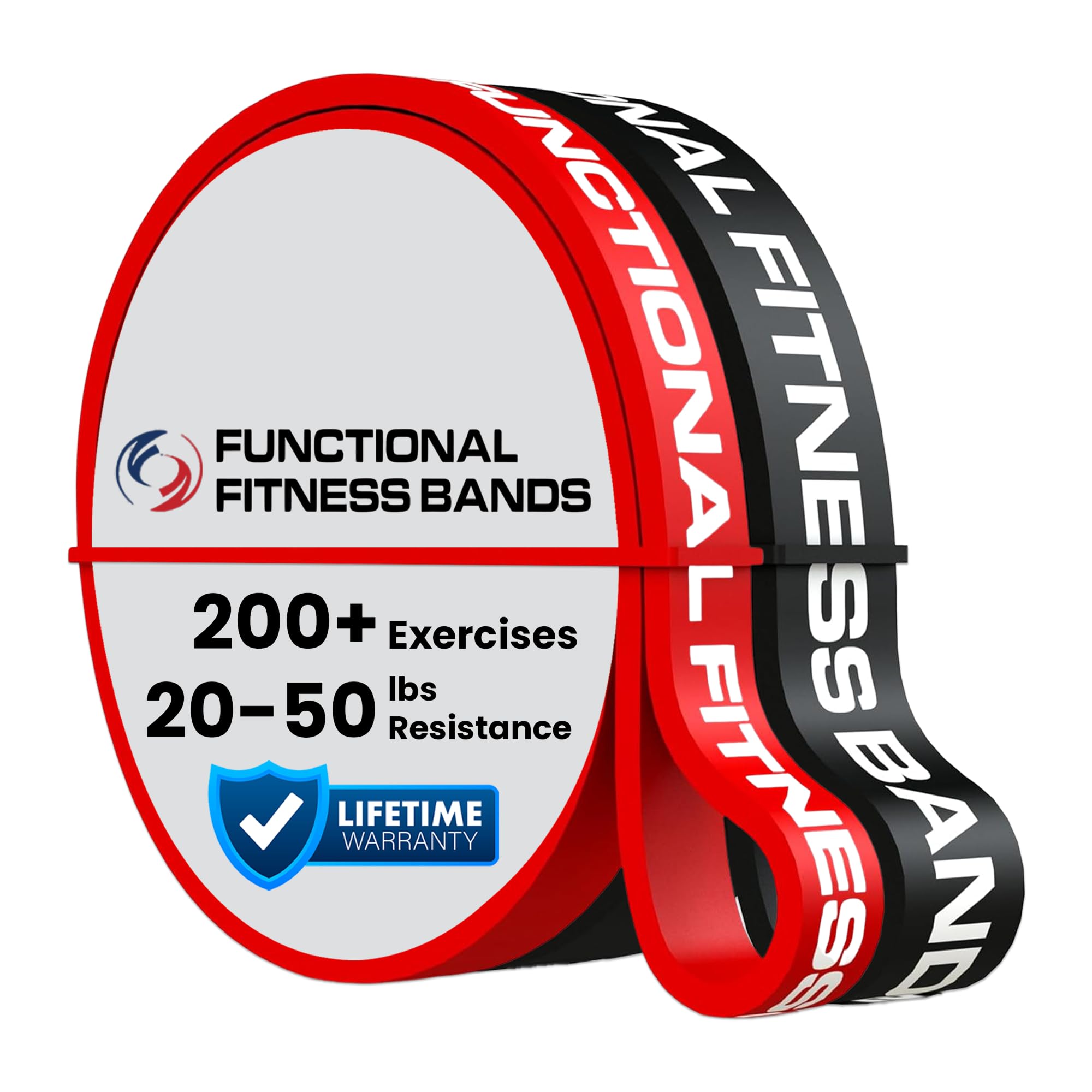 Pull Up Assist Bands Set by Functional Fitness. Heavy Duty Resistance and Assistance Training Band