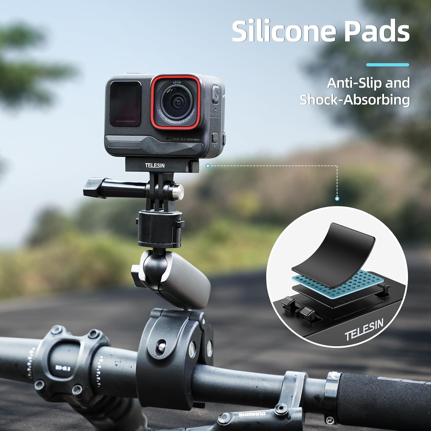 TELESIN Magnetic Two-Claw Quick-Release Adapter for Insta 360 Ace, Ace Pro, Ace Pro 2, Action Cameras Mounting Accessories 3