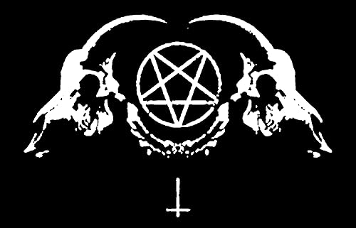 Miniatura 2 de Calcomanía de vinilo troquelada de calavera de cabra, pentagrama sigil de Lucifer demoníaco demoníaco dragón demoníaco demonio, malvado, mendes,