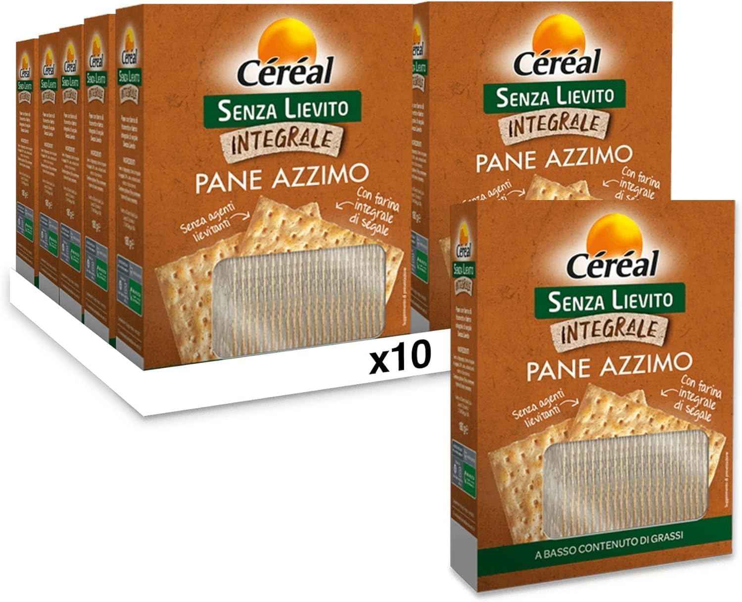 CÉRÉAL PANE AZZIMO INTEGRALE BOX, Pane senza lievito, Fonte di fibre ...
