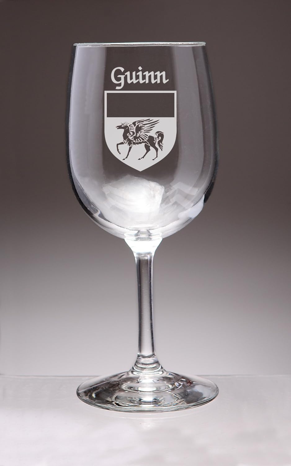 Guinn Irish Coat of Arms Wine Glasses - Set of 4 (Sand Etched)