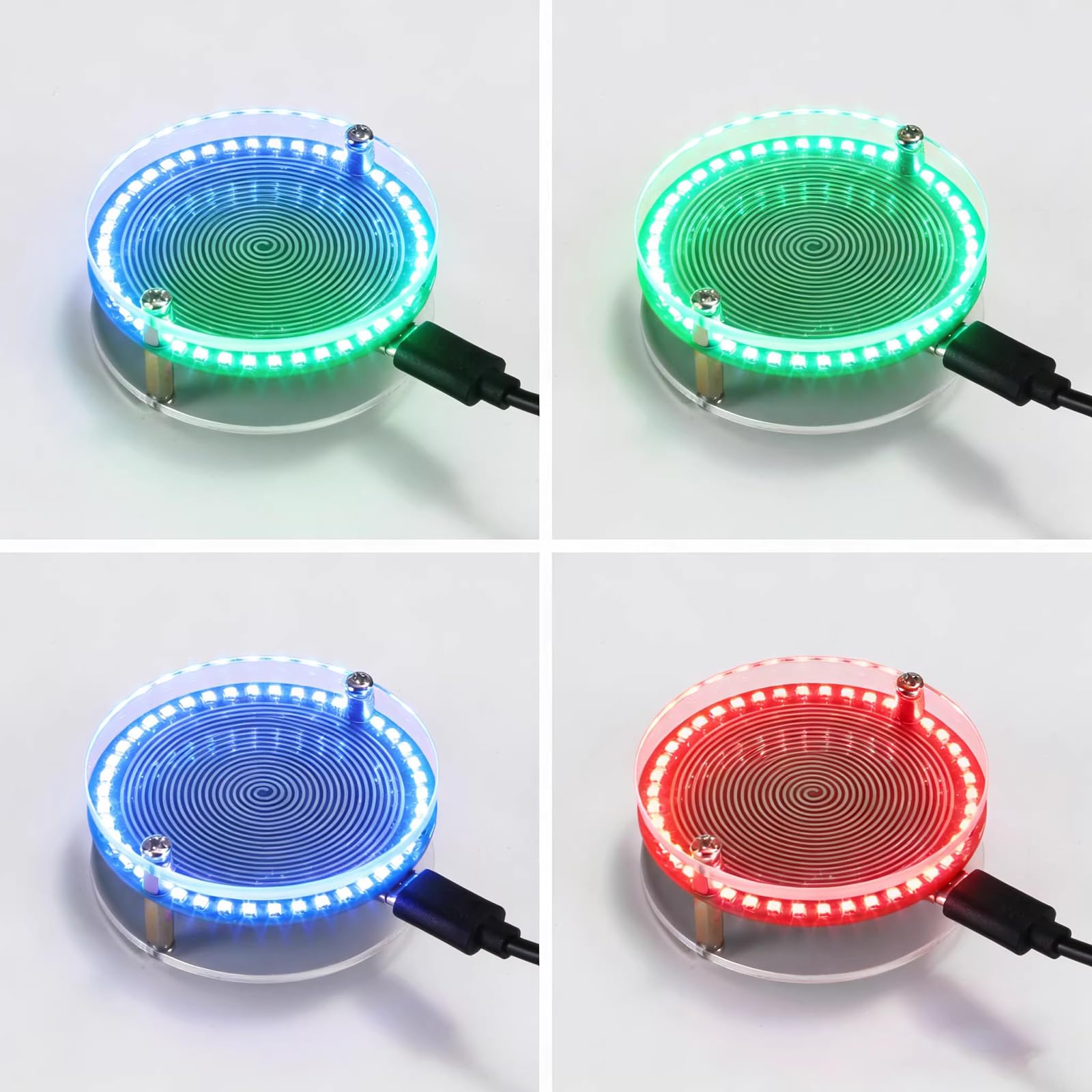 Schumann, generator rezonansu fal 7,83 Hz, ultra niskoczęstotliwościowy generator impulsów z oświetleniem RGB LED, osłoną przeciwpyłową, zasilaniem USB i różnymi kształtami fal