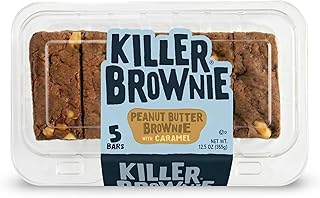 Killer Brownie Peanut Butter Brownie Bars, 12 oz Tray (5 Count) - Peanut Butter & Caramel Dessert Bars