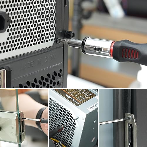 Miniatura 7 de Juego de destornilladores magnéticos de 118 piezas, juego de destornilladores con estante de plástico, destornillador de precisión, desmagnetizador