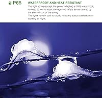 Vista 31 de RUICHEN Guirnalda de luces LED con cable plateado de 99 pies, 300 luces LED con carrete, color naranja