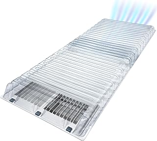 Under Furniture Vent Extender Air Deflector, Fits 10 in and 12 in Floor Registers, Adjustable 17”–33”, Attaches with 3 Neodymium Rare Earth Magnets - Version 2.0