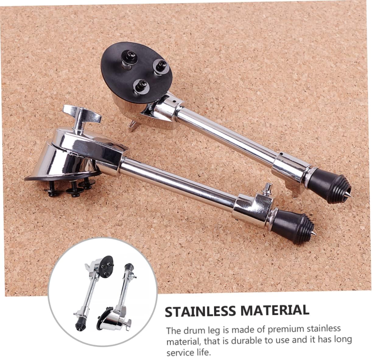 Abaodam Adjustable Drum Support Legs Stainless Drum Leg Skids for Bass Accessories and Parts