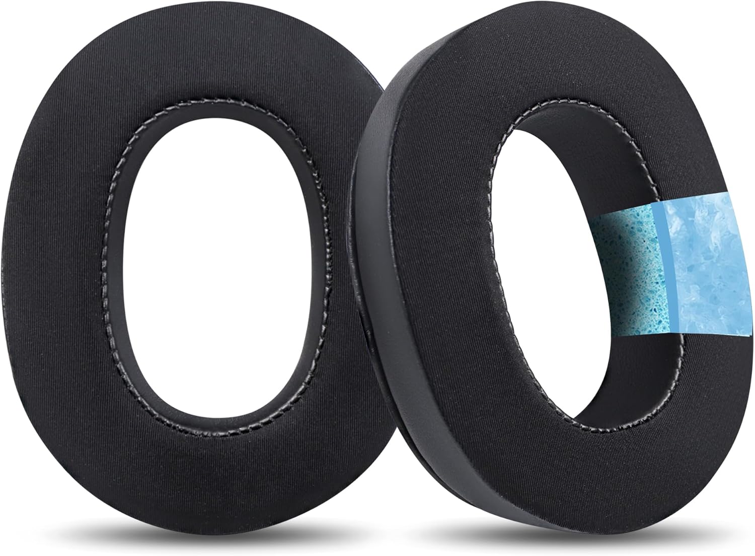 Replacement Ear Pads for Headphones - Compatible for Sony MDR-1000x/WH-1000xm2 | Premium Ice Silk Cloth Cooling Gel Cushions with Soft Memory Foam for Comfort - Black - Image 3