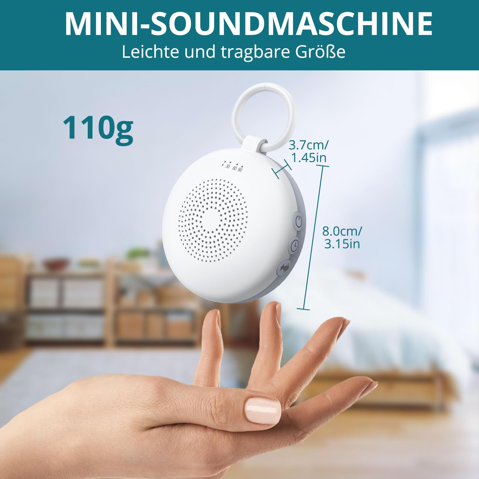 Máquina de Ruido Blanco para Dormir Bebé con 12 Sonidos Relajantes, Función de Memoria, 3 Temporizadores y Luz Nocturna y Sacaleches Eléctrico Manos Libres Extractor de Leche Portátil