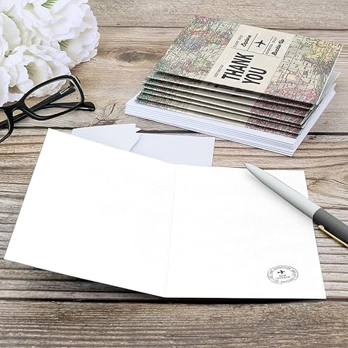 Miniatura 4 de Big Dot of Happiness World Awaits - Tarjetas de agradecimiento para fiestas temáticas de viaje (8 unidades)