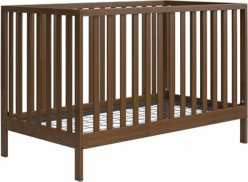 Baby Relax Ema 3-in-1 Convertible Crib, Walnut