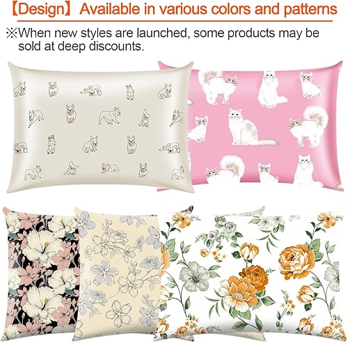 Miniatura 2 de BIGHAS Funda de almohada 100% seda de morera para cabello y piel con cremallera oculta, suave, transpirable, natural a ambos lados, seda de 19 momme