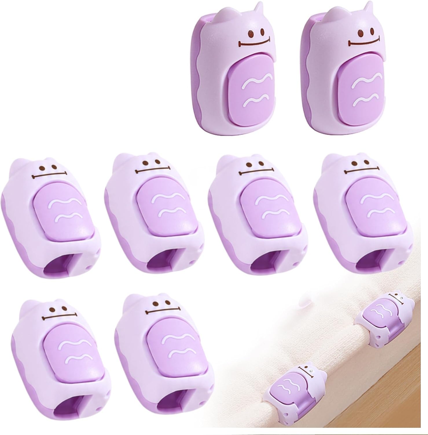 8 PCS Adorable Totoro Bed Sheet Grippers Animal Shaped Sheet Fasteners