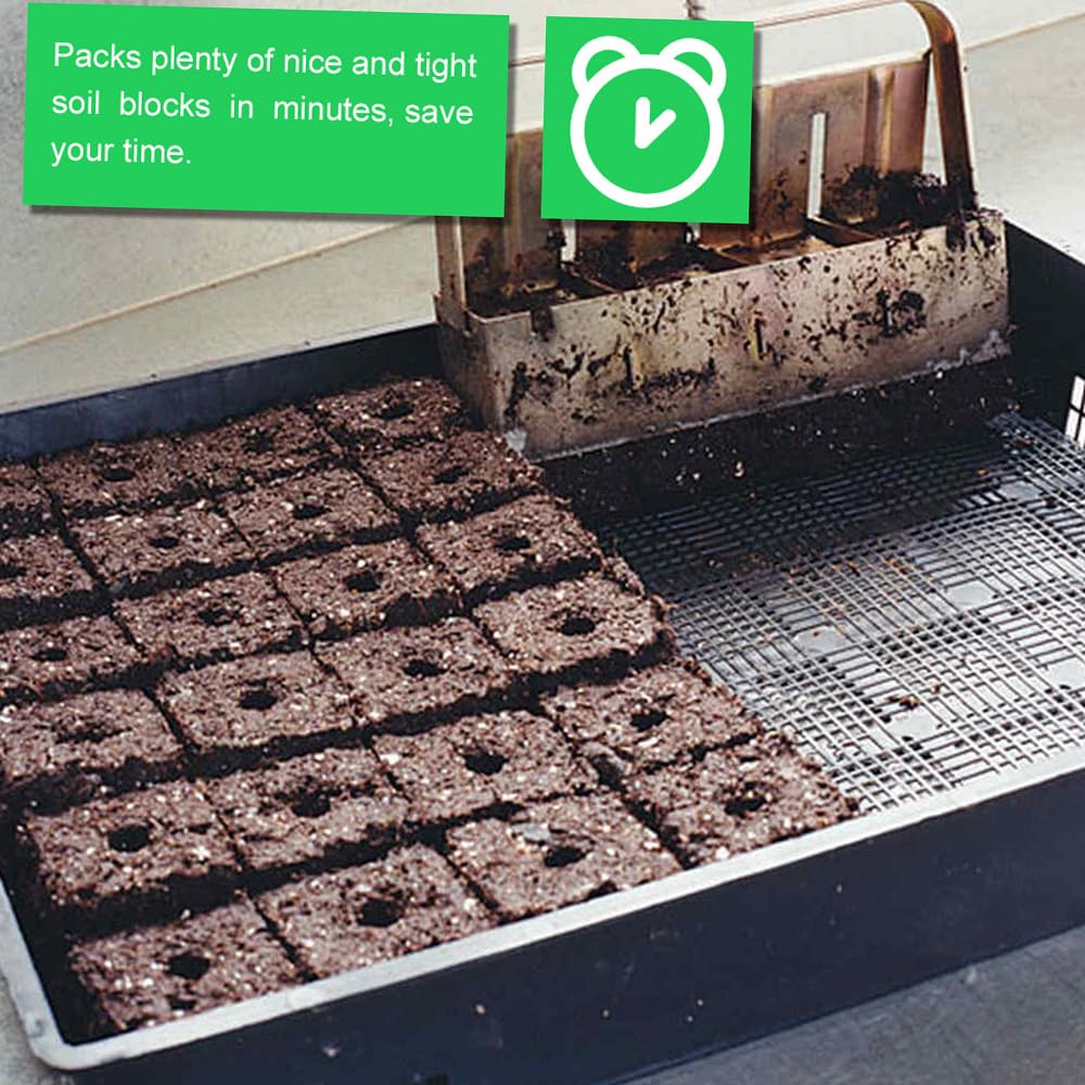 Strumento di blocco Soil Block Maker 2 pollici con Dibbles Dibbles for Garden Prep