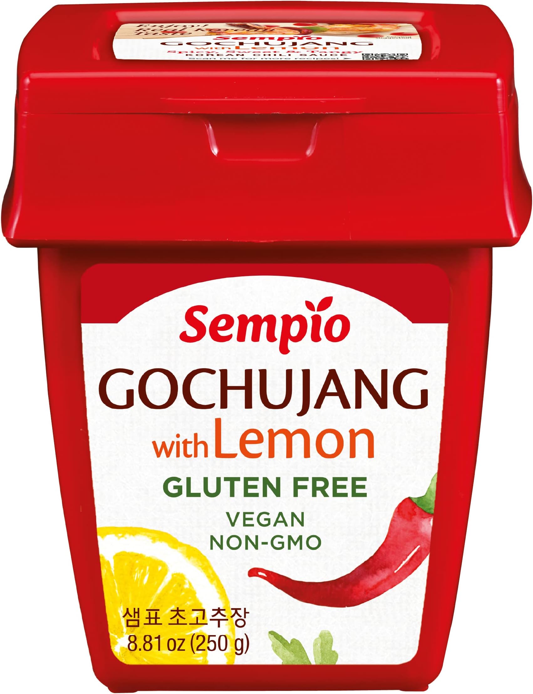 Sempio Gochujang with Lemon (8.8oz) - Korean Chili Paste, Sweet, Sour, Savory...