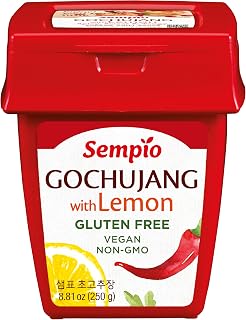 SEMPIO Gluten-Free Gochujang with Lemon – Korean Sweet & Tangy Chili Sauce for Bibimbap, Sashimi, Dips and Dressing, Traditional Fermented Paste (8.8 oz / 250g, Vegan, Non-GMO)